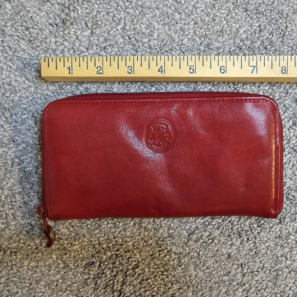 Michael Stevens Vintage Red Leather Wallet - Picture 3 of 5